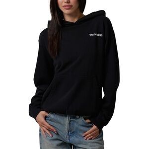 Talentless Women's Lightweight Hoodie in Phantom Black Size Small